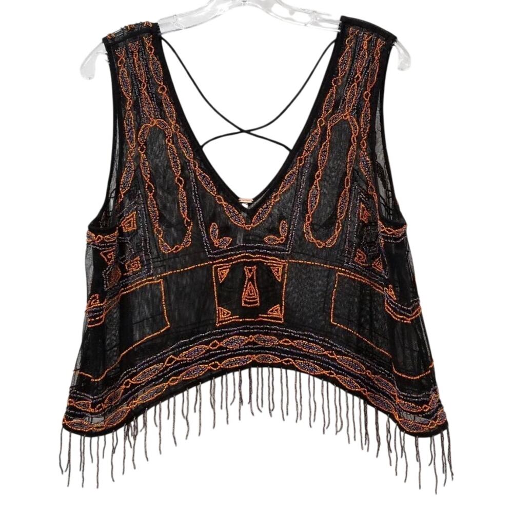 NWOT / Free People / Intricate Boho Beaded Tank / sz M